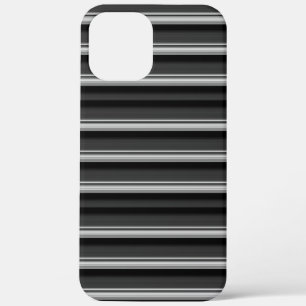 Zachte zwarte grijze strepen Case-Mate iPhone case