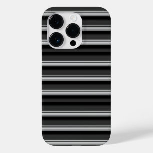Zachte zwarte grijze strepen Case-Mate iPhone 14 pro hoesje