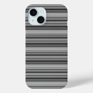Zachte zwarte grijze strepen  iPhone 15 case