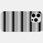 Zachte zwarte grijze strepen Case-Mate iPhone case (Achterkant (horizontaal))
