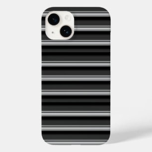 Zachte zwarte grijze strepen Case-Mate iPhone 14 hoesje