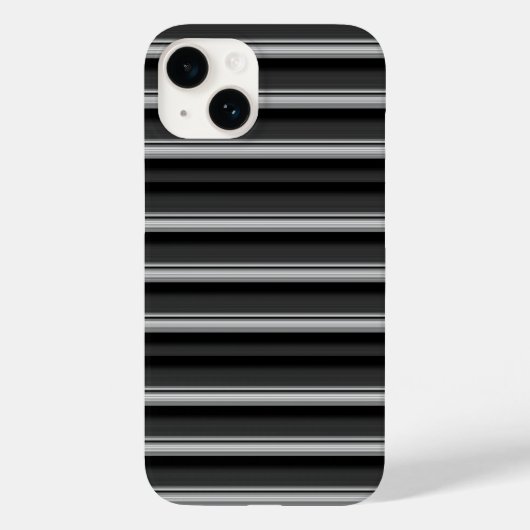 Zachte zwarte grijze strepen Case-Mate iPhone case (Achterkant)