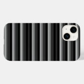 Zachte zwarte grijze strepen Case-Mate iPhone case (Achterkant (horizontaal))