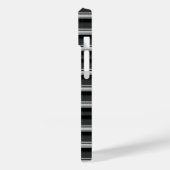 Zachte zwarte grijze strepen Case-Mate iPhone case (Achterkant / Links)