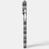 Zachte zwarte grijze strepen  Case-Mate iPhone case (Achterkant / Links)