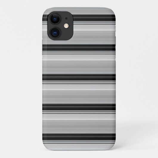Zachte zwarte grijze strepen Case-Mate iPhone case (Achterkant)