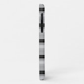 Zachte zwarte grijze strepen Case-Mate iPhone case (Achterkant/links)