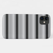 Zachte zwarte grijze strepen Case-Mate iPhone case (Achterkant (horizontaal))