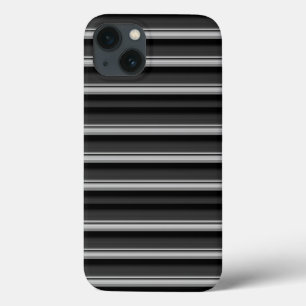 Zachte zwarte grijze strepen Case-Mate iPhone case