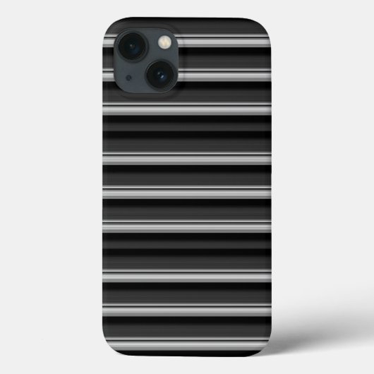 Zachte zwarte grijze strepen Case-Mate iPhone case (Achterkant)