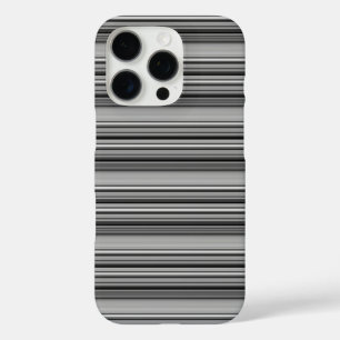 Zachte zwarte grijze strepen  iPhone 16 pro hoesje
