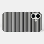 Zachte zwarte grijze strepen  Case-Mate iPhone case (Achterkant (horizontaal))