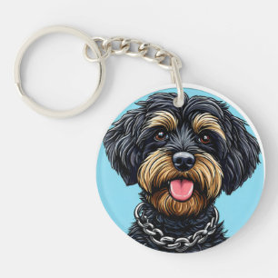 🔑 Zachte Zwarte Hond Cadeau voor Huisdierliefhebb Sleutelhanger