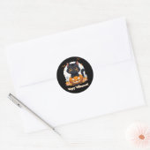 Zachte Zwarte Kat Halloween stickers | Kawaii  (Envelop)