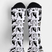 Zachte Zwarte Kat Patroon Soks Sokken (Top)