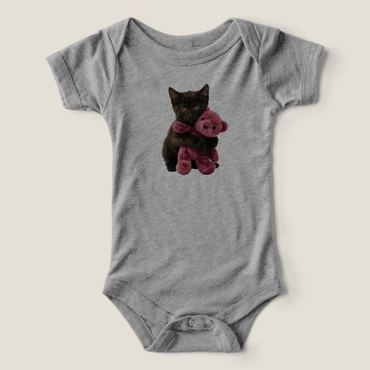 Zachte Zwarte Kat Teddybeer (Design voorkant)
