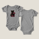Zachte Zwarte Kat Teddybeer (Ontwerp Voorkant & Achterkant)