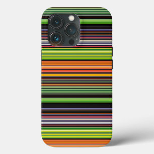 Zachte zwarte kleurrijke strepen Case-Mate iPhone case