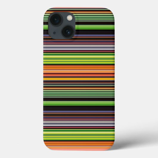 Zachte zwarte kleurrijke strepen Case-Mate iPhone case (Achterkant)