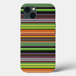 Zachte zwarte kleurrijke strepen Case-Mate iPhone case
