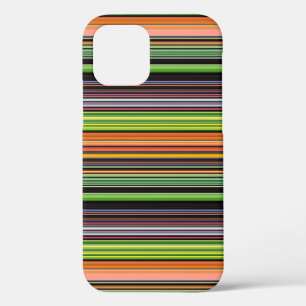 Zachte zwarte kleurrijke strepen Case-Mate iPhone case