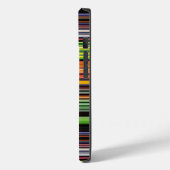 Zachte zwarte kleurrijke strepen Case-Mate iPhone case (Achterkant / Links)