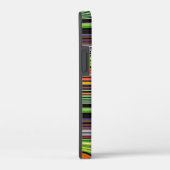 Zachte zwarte kleurrijke strepen Case-Mate iPhone case (Achterkant / Rechts)