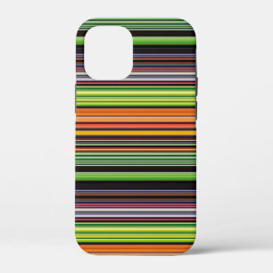 Zachte zwarte kleurrijke strepen Case-Mate iPhone case
