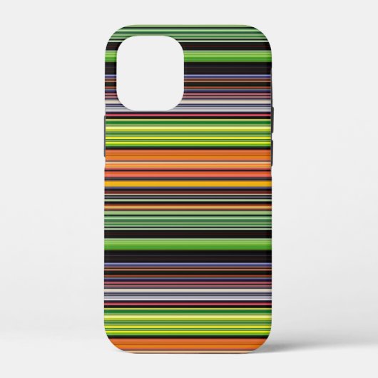 Zachte zwarte kleurrijke strepen Case-Mate iPhone case (Achterkant)