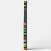 Zachte zwarte kleurrijke strepen Case-Mate iPhone case (Achterkant / Links)