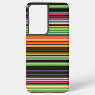 Zachte zwarte kleurrijke strepen samsung galaxy hoesje