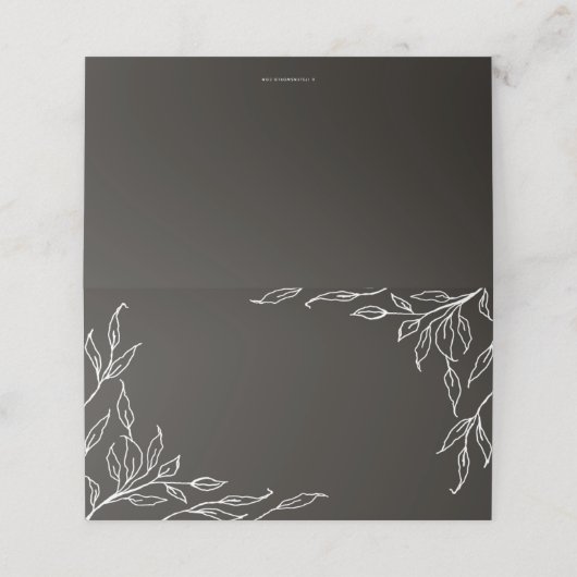 Zachte zwarte lef-motif-Thanksgiving, gevuld Plaatskaartje (Buitenkant ongevouwen)