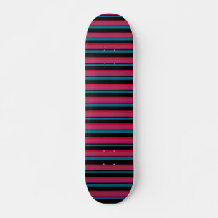 Zachte zwarte roze strepen persoonlijk skateboard