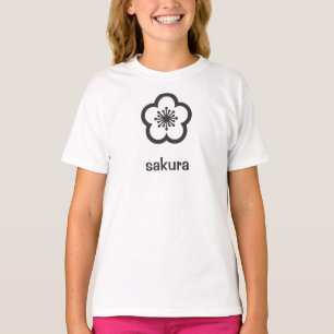 Zachte Zwarte Sakura Bloesem T-shirt