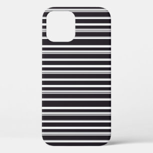 Zachte zwarte witte strepen Case-Mate iPhone case