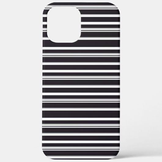 Zachte zwarte witte strepen Case-Mate iPhone case (Achterkant)