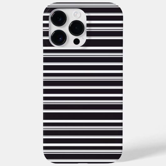 Zachte zwarte witte strepen Case-Mate iPhone case (Achterkant)