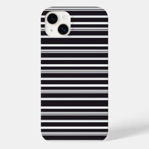 Zachte zwarte witte strepen Case-Mate iPhone 14 plus hoesje