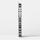 Zachte zwarte witte strepen Case-Mate iPhone case (Achterkant / Links)