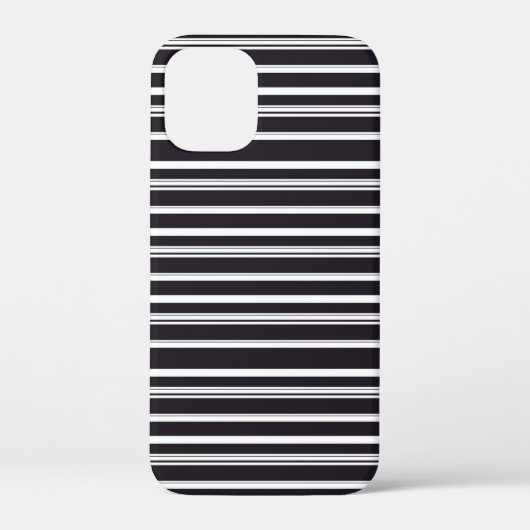 Zachte zwarte witte strepen Case-Mate iPhone case (Achterkant)