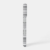 Zachte zwarte witte strepen iPhone 16 hoesje (Rechterkant)