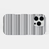 Zachte zwarte witte strepen iPhone hoesje (Achterkant horizontaal)