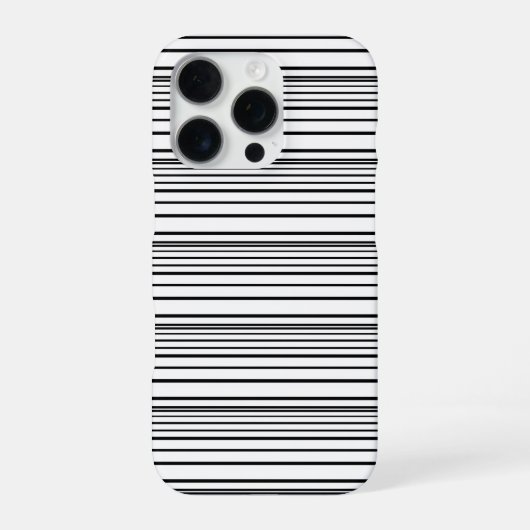 Zachte zwarte witte strepen iPhone hoesje (Achterkant)