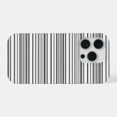 Zachte zwarte witte strepen iPhone hoesje (Achterkant horizontaal)
