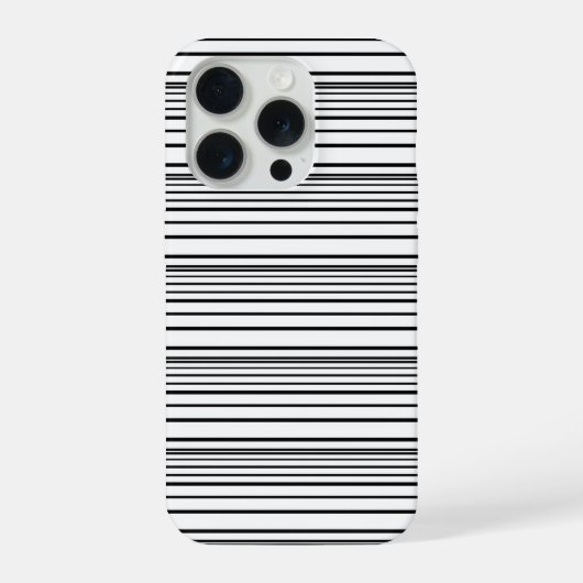 Zachte zwarte witte strepen iPhone hoesje (Achterkant)