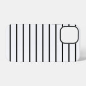 Zachte zwarte witte strepen iPhone hoesje (Achterkant horizontaal)