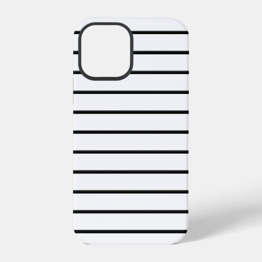 Zachte zwarte witte strepen iPhone hoesje (Achterkant)