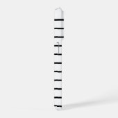 Zachte zwarte witte strepen iPhone hoesje (Rechterkant)