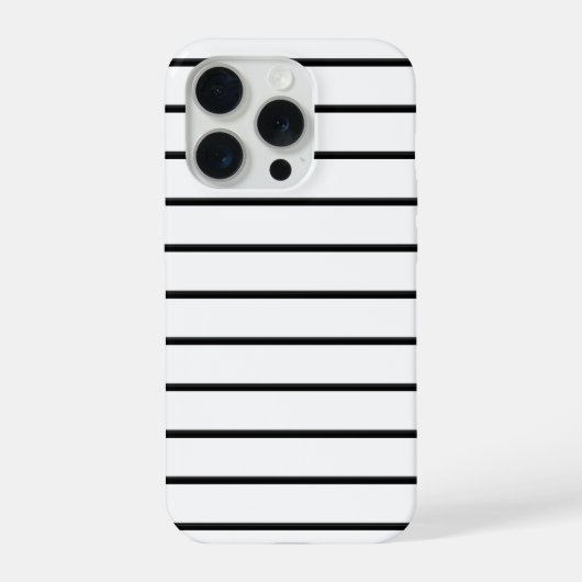 Zachte zwarte witte strepen iPhone hoesje (Achterkant)