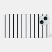 Zachte zwarte witte strepen iPhone hoesje (Achterkant horizontaal)